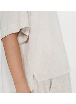 Top con cuello pico Violon  de manga corta de mujer