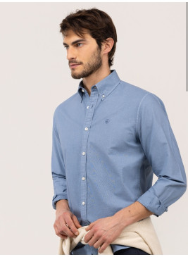 Camisa EL GANSO garment dyed azul medio de hombre 260026