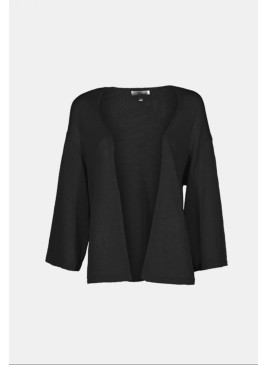 Chaqueta de punto negra de mujer