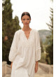 Vestido blanco de algodón Maxi lheus SL101