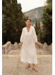 Vestido blanco de algodón Maxi lheus SL101