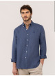 Camisa EL GANSO de lino azul  260038 de hombre