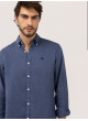 Camisa EL GANSO de lino azul  260038 de hombre
