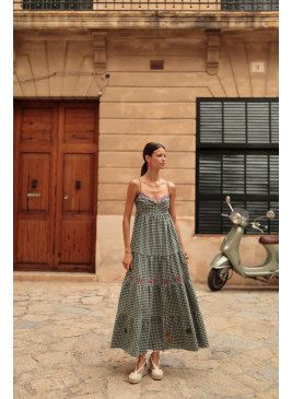 Vestido vichy verde 147VR