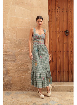 Vestido largo cactus Grace verde