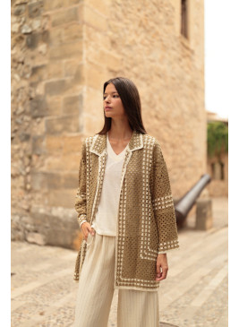 Chaqueta calada de mujer