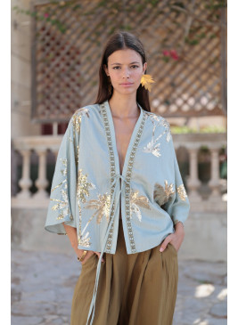 Chaqueta Kimono Palms con...