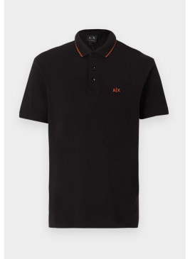 Polo Armani Exchange negro vivo naranja XM001289 de hombre