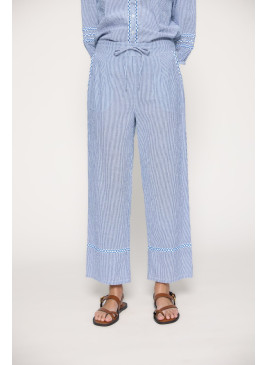 Pantalón de rayas azul