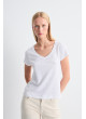 Camiseta blanca Mus&Bombon de pico Luzara de mujer