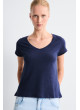 Camiseta azul de pico Mus&Bombon Luzara