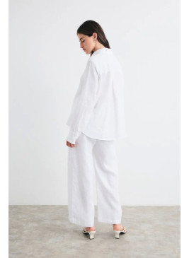 Pantalón Mus&Bombon de lino blanco Aurora de mujer