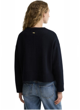 Barbour Harling Cotton knitted jumper navy azul marino de algodón