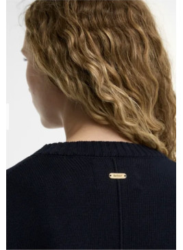 Barbour Harling Cotton knitted jumper navy azul marino de algodón