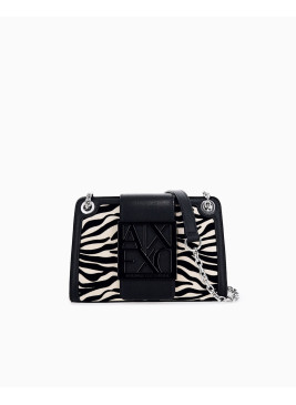 Bolso Armani Exchange blanco y negro XW000281 con cadena