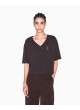 Camiseta Armani Exchange marrón de pico corta XW002956