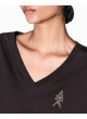 Camiseta Armani Exchange marrón de pico corta XW002956