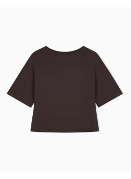 Camiseta Armani Exchange marrón de pico corta XW002956