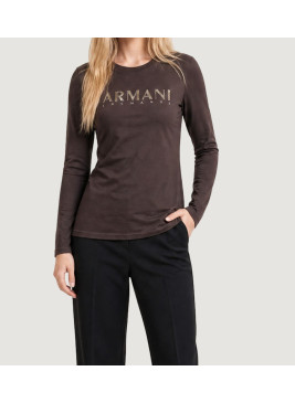Camiseta Armani Exchange marrón XW002761 de mujer