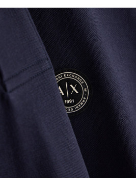 Polo Armani Exchange azul de manga larga de hombre XM003427