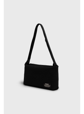 Bolso ECOALF TIKA BAGUETTE OTTO BLACK de color negro