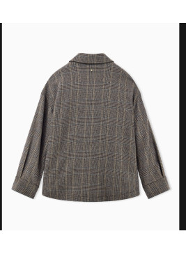 Sobrecamisa Armani Exchange marrón de cuadros de mujer XW002922