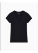 Camiseta Armani Exchange negra de pico XW002777 de mujer