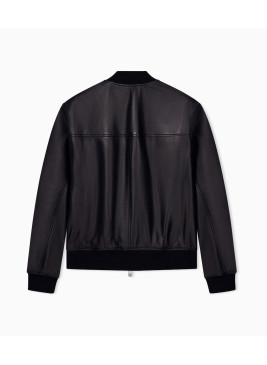 Cazadora Armani Exchange negra de piel de hombre XM003354