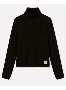 Jersey Armani Exchange negro de cuello cisne XW002882 de mujer