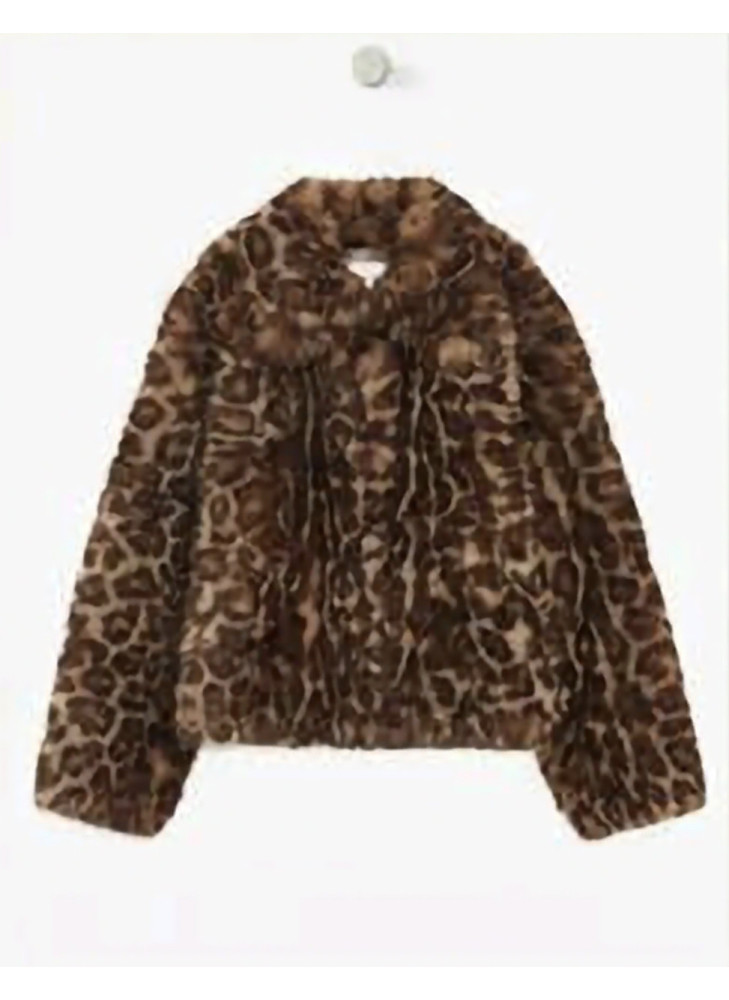 Chaquetón leopardo Alva de piel sintética