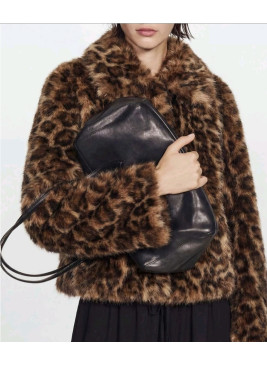 Chaquetón leopardo Alva de piel sintética
