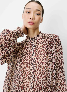 Camisa Almira con estampado de leopardo de mujer