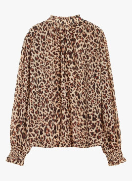 Camisa Almira con estampado de leopardo de mujer