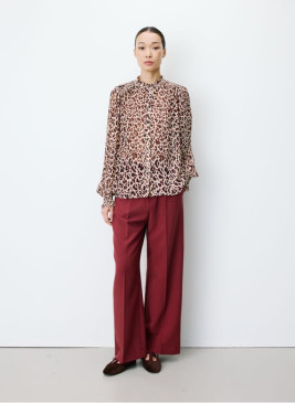 Camisa Almira con estampado de leopardo de mujer