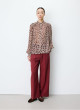 Camisa Almira con estampado de leopardo de mujer