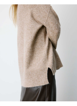 Jersey de cuello pico Salvador de lurex  de mujer