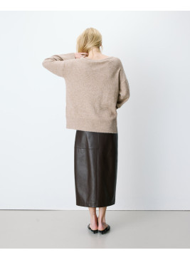 Jersey de cuello pico Salvador de lurex  de mujer