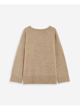 Jersey de cuello pico Salvador de lurex  de mujer