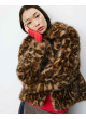Chaquetón leopardo Alva de piel sintética
