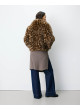 Chaquetón leopardo Alva de piel sintética