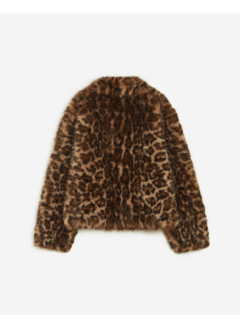 Chaquetón leopardo Alva de piel sintética