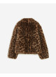 Chaquetón leopardo Alva de piel sintética