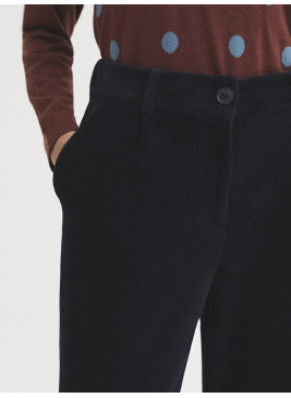 Pantalón Nice Things azul marino de micropana elástica WJX019