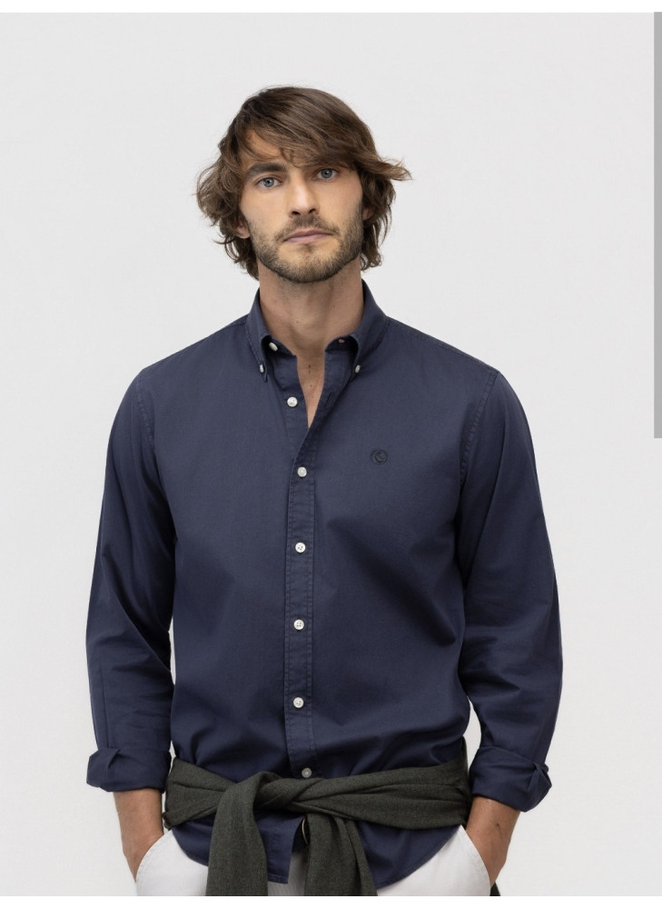 Camisa EL GANSO garment dyed botton down marino de hombre 260052
