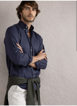 Camisa EL GANSO garment dyed botton down marino de hombre 260052