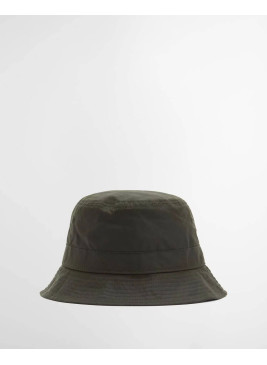 Barbour Belsay wax Bucket hat classic tartan de cera verde