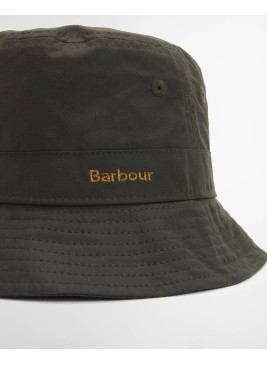 Barbour Belsay wax Bucket hat classic tartan de cera verde