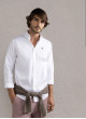 Camisa EL GANSO garment dyed botton down blanca 260043