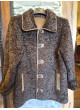 Chaqueta reversible de piel sintética astracán de mujer