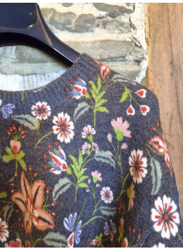 Jersey con estampado de flores de mujer f2